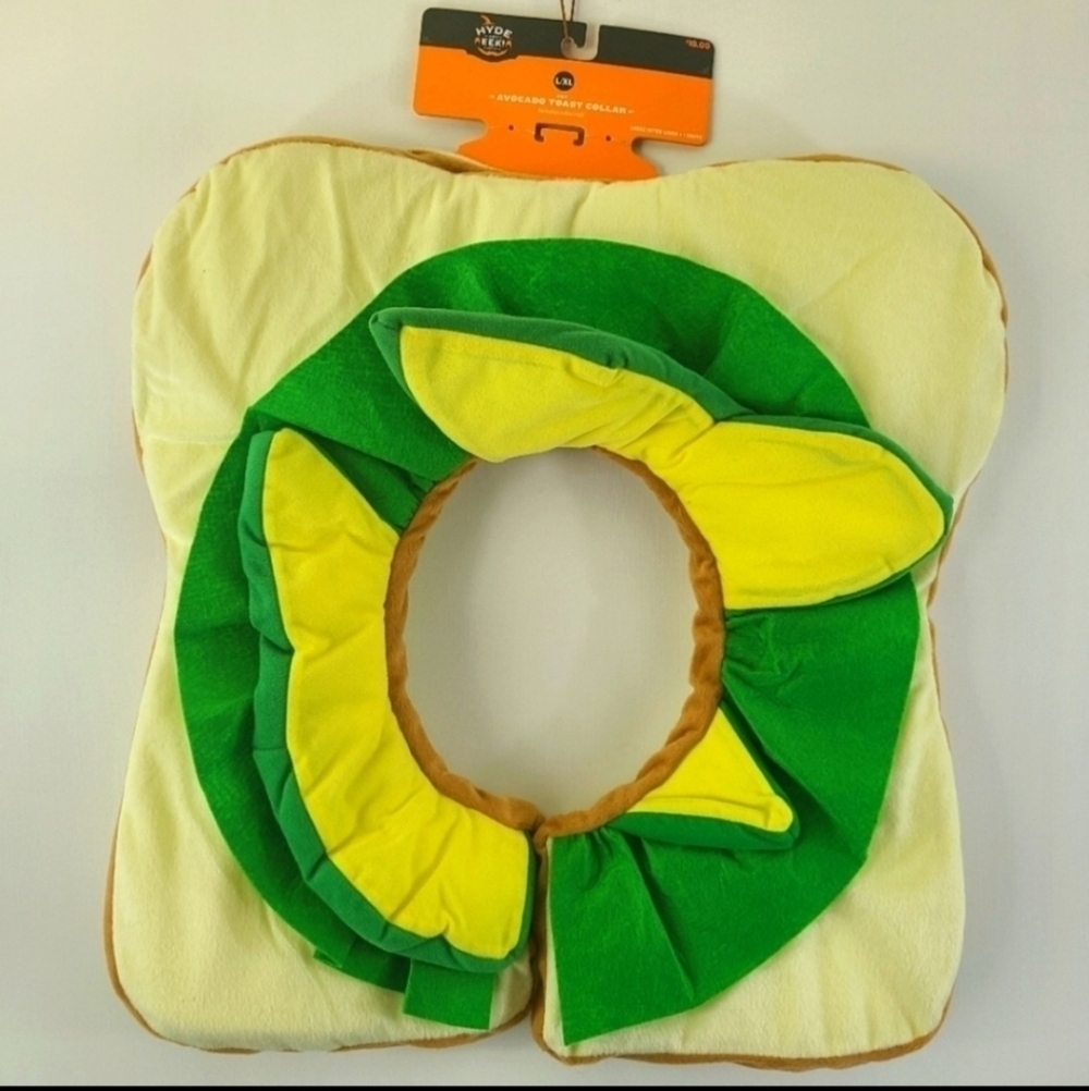 NWT Hyde & Eek Boutique Pet Avocado Toast Collar Halloween Costume New